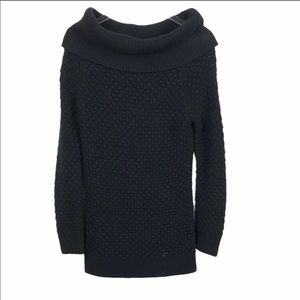 Theory Saks Cashmere Chunky Tunic Black Medium